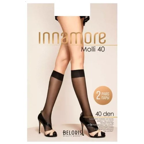 Капроновые гольфы Innamore Molli 40, 2 пары, размер UNI, bianco