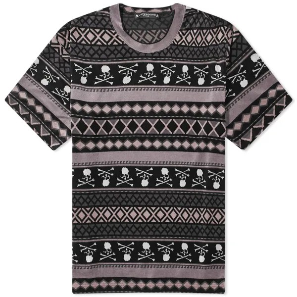 Футболка Mastermind World Velour Skull T-Shirt, черный