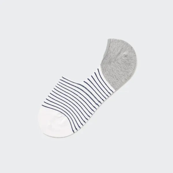 Полосатые низкие носки Uniqlo, кремовый