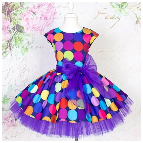 Нарядное платье для девочки Конфетти Фиолетовый 116
