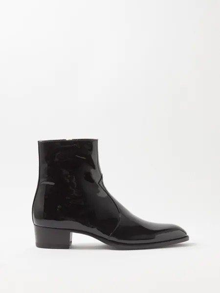 Лакированные ботинки wyatt Saint Laurent, черный