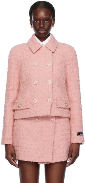 Розовый пиджак реглан Versace