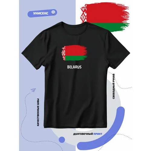 Футболка SMAIL-P с флагом Беларуси-Belarus, размер XXL, черный