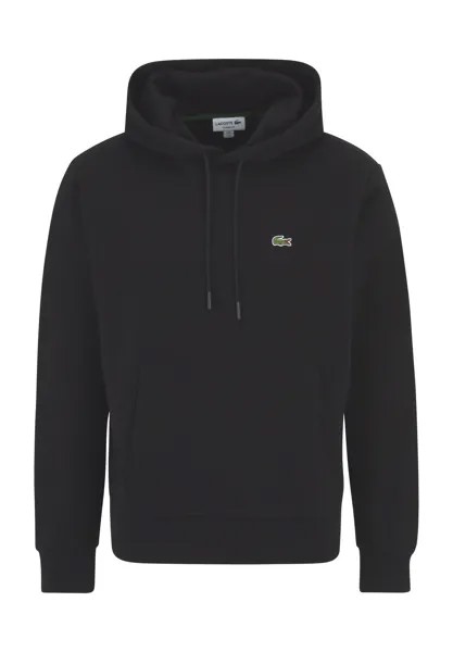 Толстовка, прорезной карман, логотип, для мужчин LACOSTE, черный