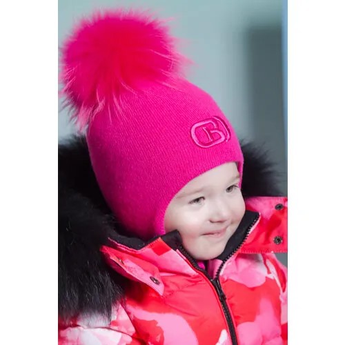 Шапка Orso Bianco, размер 46, фуксия