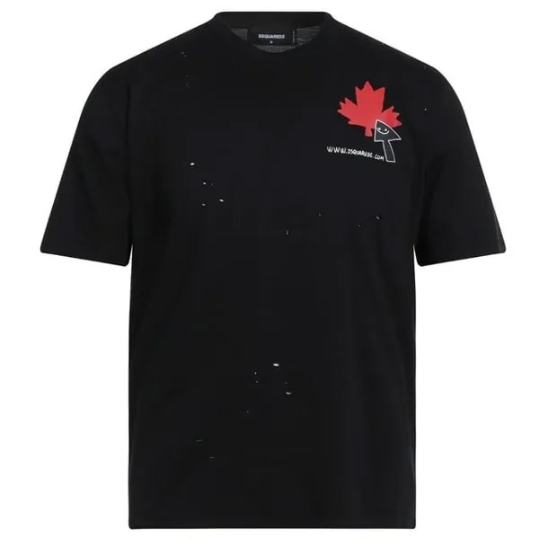 Футболка с принтом Click Leaf Dsquared2, черный