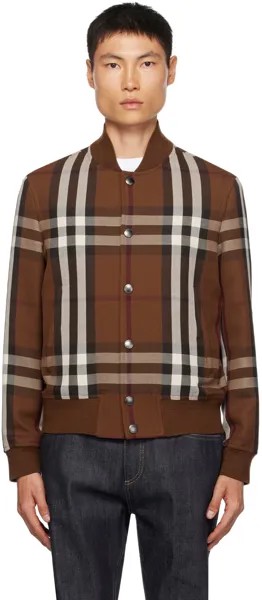 Burberry Коричневый бомбер в клетку
