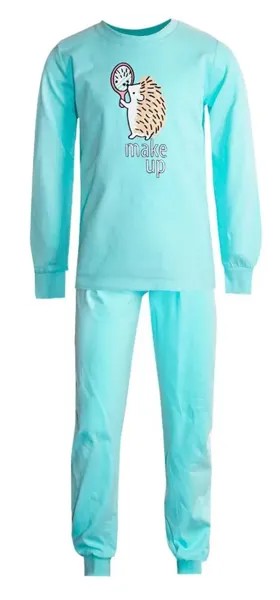 Пижама НОАТЕКС+ для девочки: лонгслив и брюки, голубая