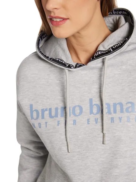 Толстовка Bruno Banani Hoodie ohne Reißverschluss Calderon, цвет Grau/Melange