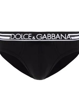 Dolce & Gabbana трусы-брифы с логотипом на поясе