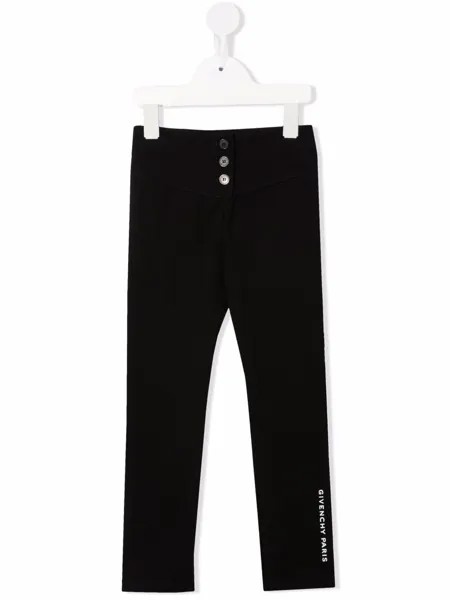 Givenchy Kids легинсы с декоративными пуговицами