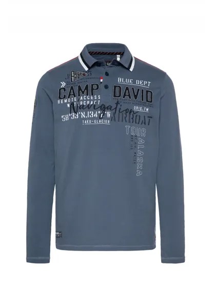 Поло CAMP DAVID 'Alaska Ice Tour', синий
