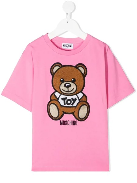 Moschino Kids футболка Teddy с логотипом