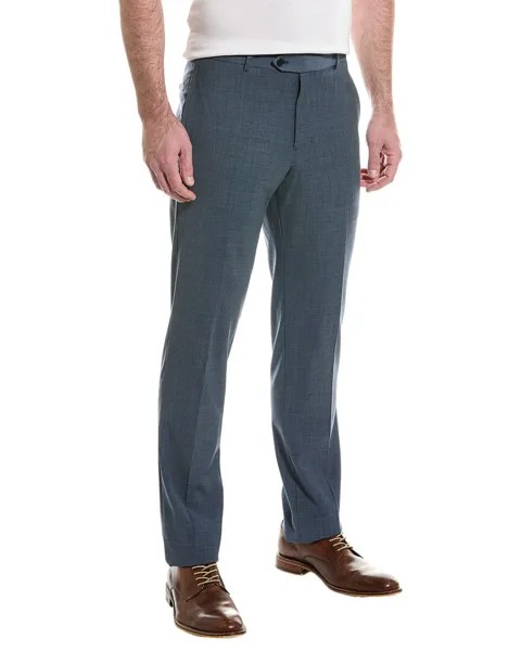Классические брюки из смесовой шерсти Brooks Brothers, синий