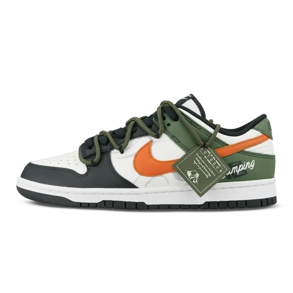 Кроссовки Nike Dunk Skateboarding Shoes Unisex Low-top Military Green, хаки