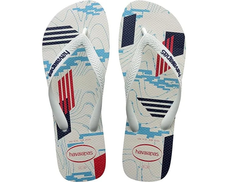 Сандалии Havaianas Trend Flip Flop Sandal, цвет White/White/Navy Blue