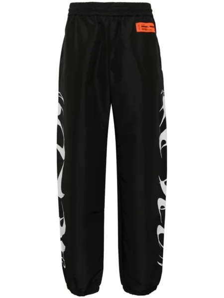 Heron Preston спортивные штаны с графическим принтом, черный