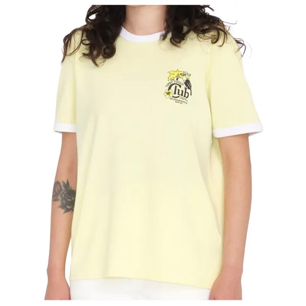 Футболка Volcom Women's Truly Ringer Tee, цвет Aura Yellow