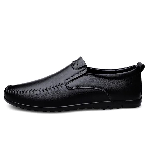 Мужские деловые повседневные кожаные туфли, удобные нескользящие легкие мужские мокасины, модная дизайнерская обувь, новинка 2021