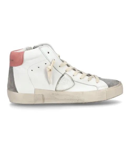 Кожаные высокие кеды Philippe Model, мультиколор