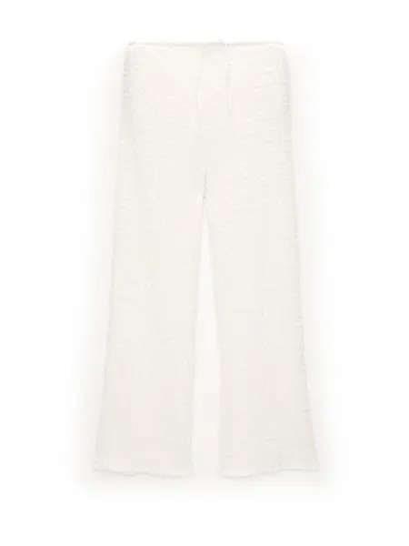 Широкие брюки Pull&Bear, цвет Ivory