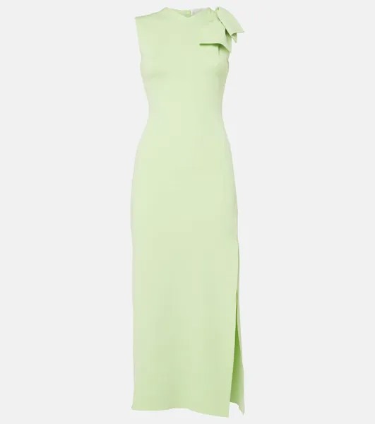 Платье миди с бантом Roland Mouret, зеленый