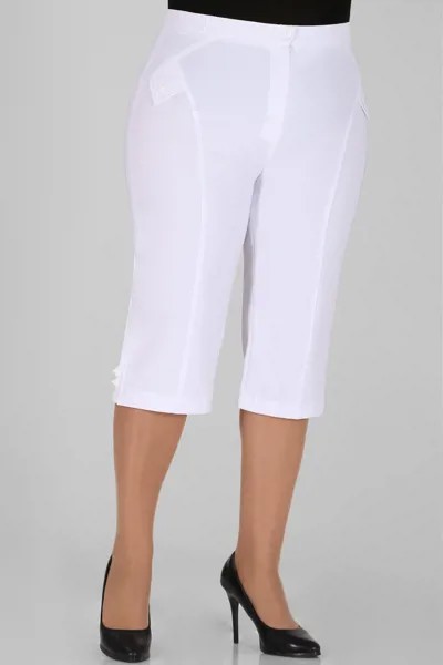 Бриджи женские AlmondShop ИК191-30-21.С1 белые 56 RU