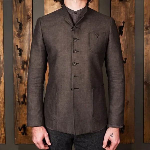 Мужской пиджак 1920-х годов Классический винтажный повседневный пиджак с длинными рукавами