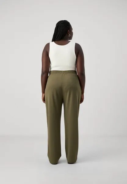 Тканевые брюки CARLAMA PINTUCK STRAIGHT ONLY Carmakoma, хаки