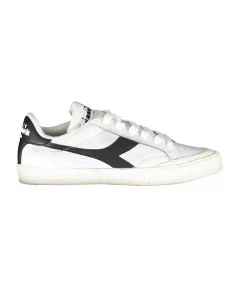 Стильные кроссовки на шнуровке с контрастными акцентами. Diadora, белый