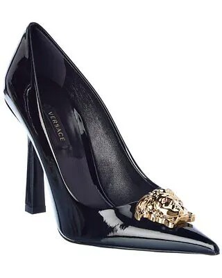 Женские лакированные туфли Versace La Medusa, черные 36