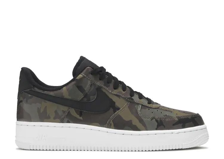 Кроссовки Nike AIR FORCE 1 'OLIVE REFLECTIVE CAMO', оливковый