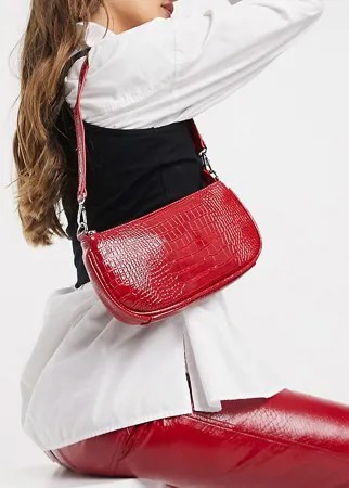 Эксклюзивная красная сумка на плечо в стиле 90-х My Accessories London-Красный