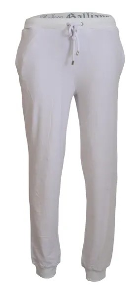 Брюки JOHN GALLIANO Белые хлопковые мужские брюки-джоггеры с логотипом IT46/W32/S Рекомендуемая розничная цена 250 долларов США