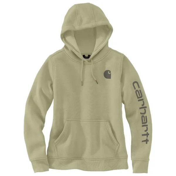 Толстовка с капюшоном Carhartt Women's Logo Sleeve Graphic, цвет Dried Clay