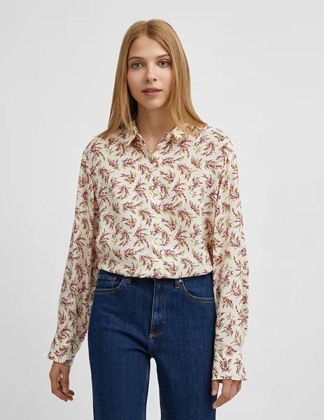 Рубашка женская United Colors of Benetton 21A_5UEF5QD74 разноцветная S