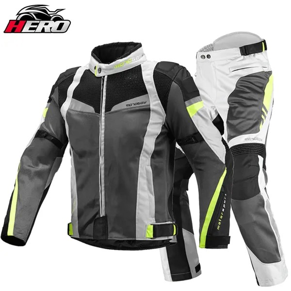 Летняя мотоциклетная куртка, брюки, Мужская дышащая Легкая сетчатая ездовая Джерси, мотоциклетная куртка, защитный костюм для мотокросса