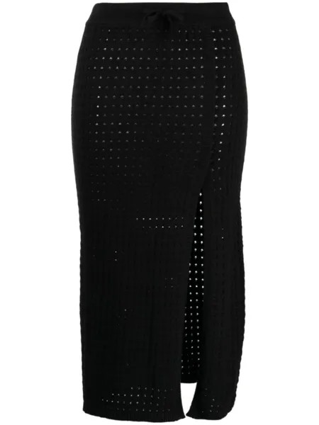Cashmere In Love юбка миди Mona в технике кроше, черный