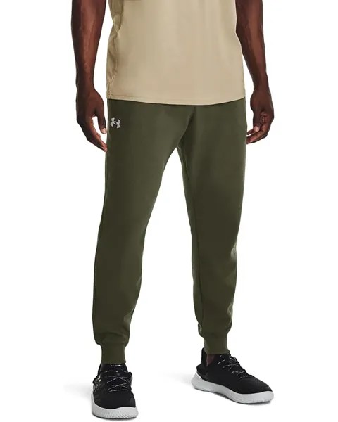 Джоггеры Under Armour Rival Fleece, цвет Marine OD Green/White