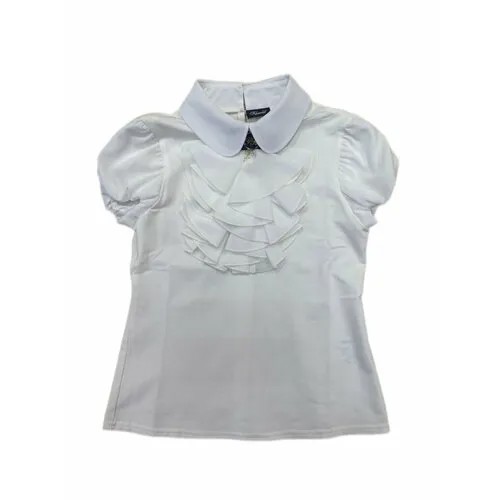 Школьная блуза Гермиона модница, размер 140, бежевый