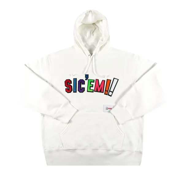 Толстовка Supreme x WTAPS Sic'em! Hooded Sweatshirt 'White', белый