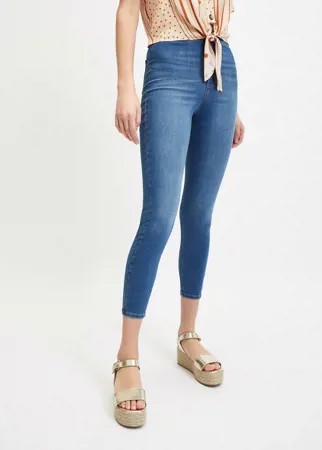 Укороченные синие джинсы скинни с очень высокой талией Miss Selfridge Steffi-Голубой