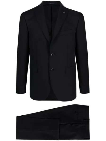 Tagliatore notch-lapels single-breasted suit, синий