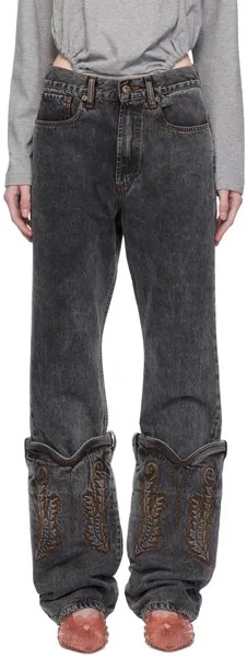 Черные мини-ковбойские джинсы Evergreen винтаж черный Evergreen винтаж Y/Project