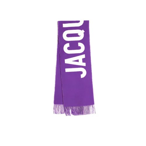 Шарф Jacquemus,180х35 см, фиолетовый
