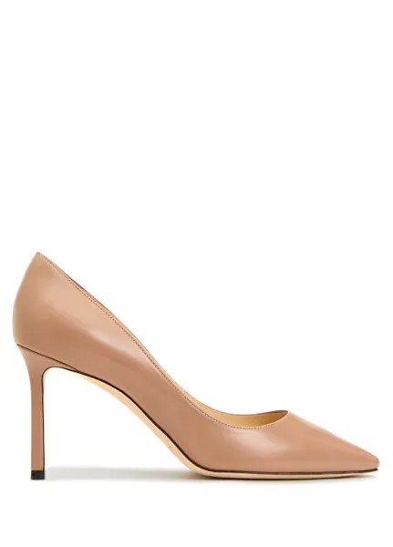 Туфли из пудровой кожи на каблуке Jimmy Choo