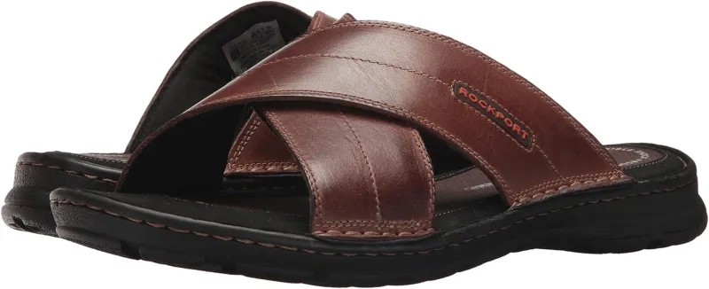 Сандалии на плоской подошве Darwyn Cross Band Rockport, цвет Coach Brown Leather