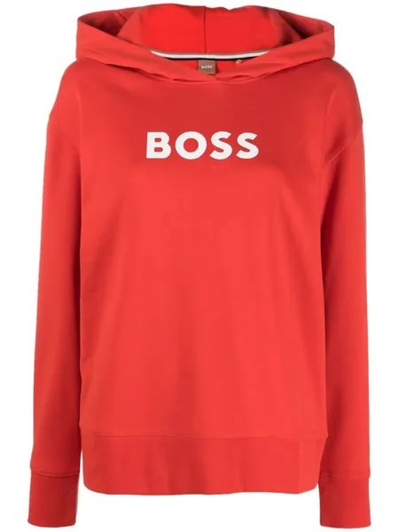 BOSS худи с логотипом, красный