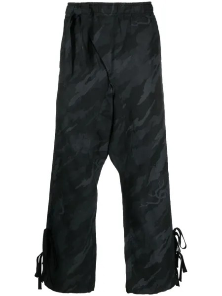 Maharishi спортивные брюки Shinobi с камуфляжным узором, черный