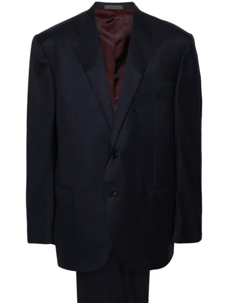 Шерстяной костюм в клетку Corneliani, синий